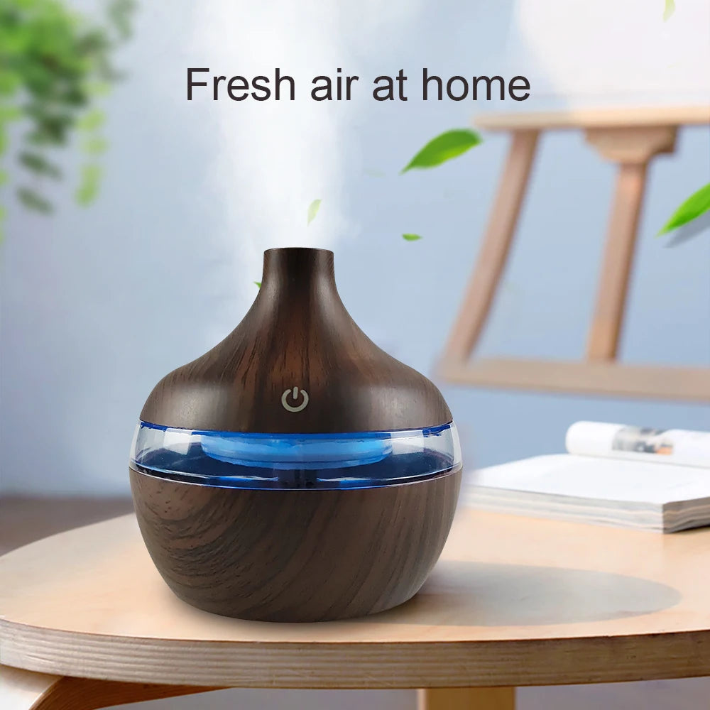 Portable USB Humidifier with LED & Aromatherapy – 300ml