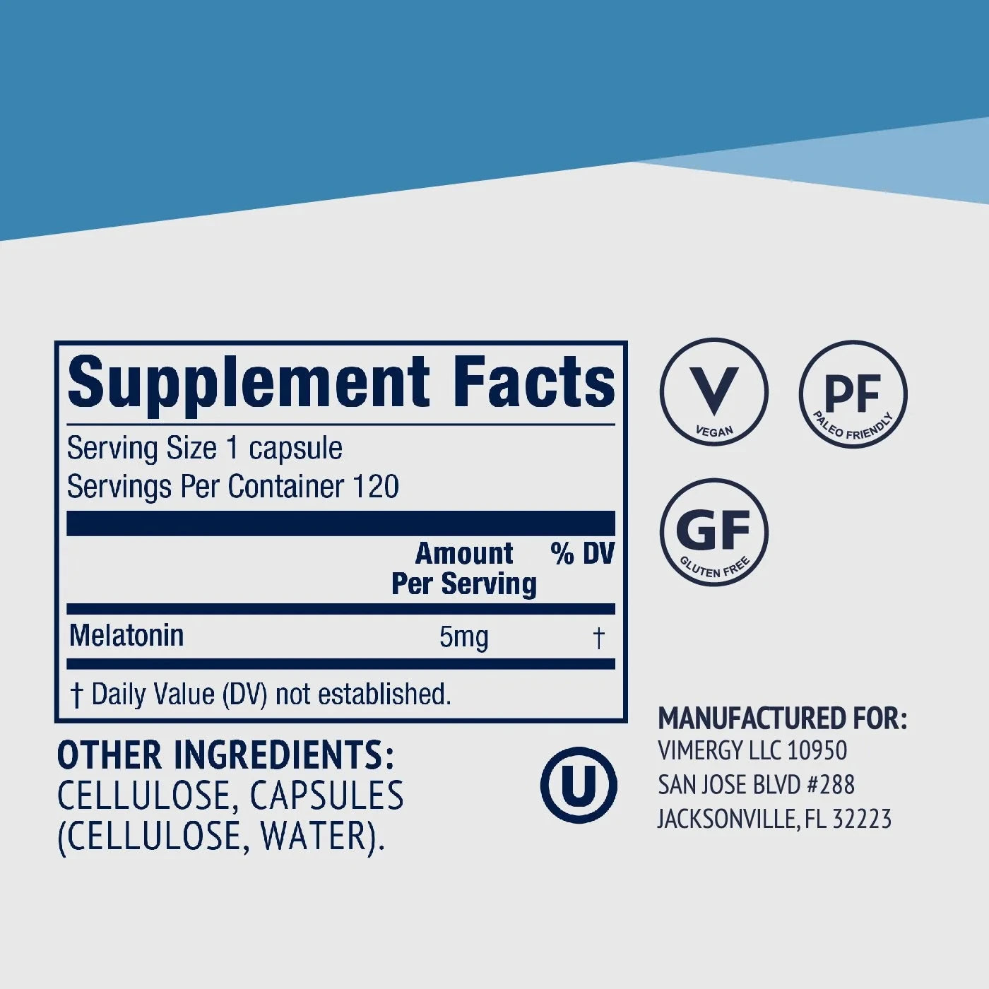 Melatonin Natural Sleep Aid 120 Capsules