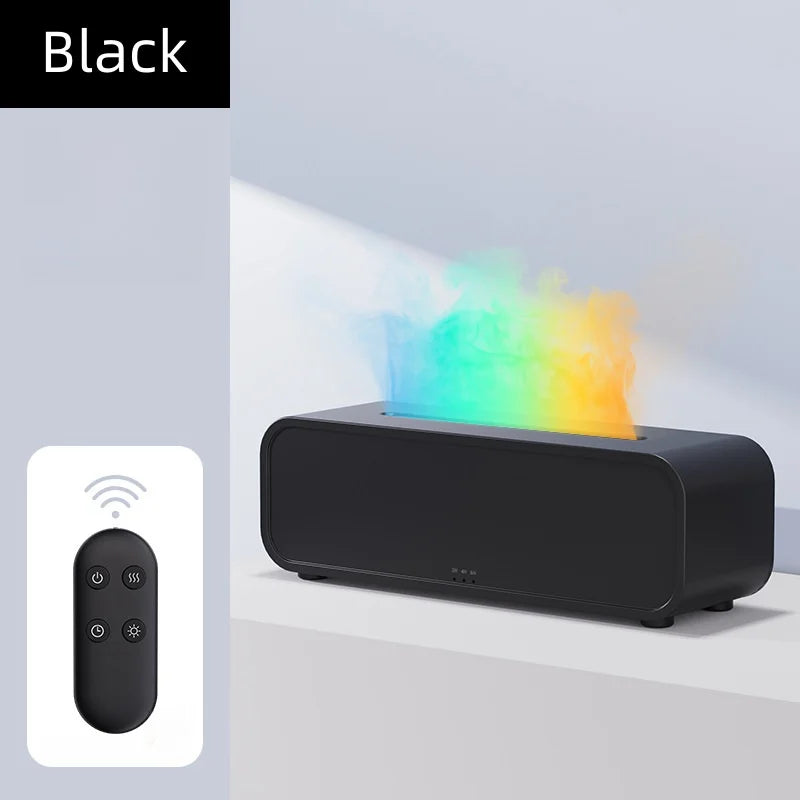 Simulated Flame Aromatherapy Humidifier with Remote