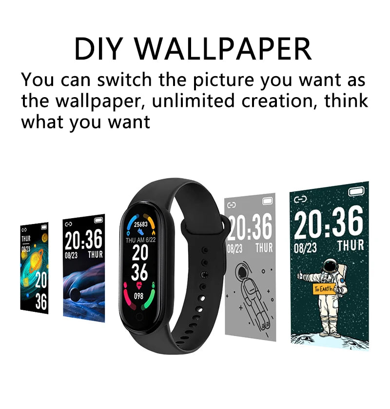 M6 Waterproof Smart Fitness Watch