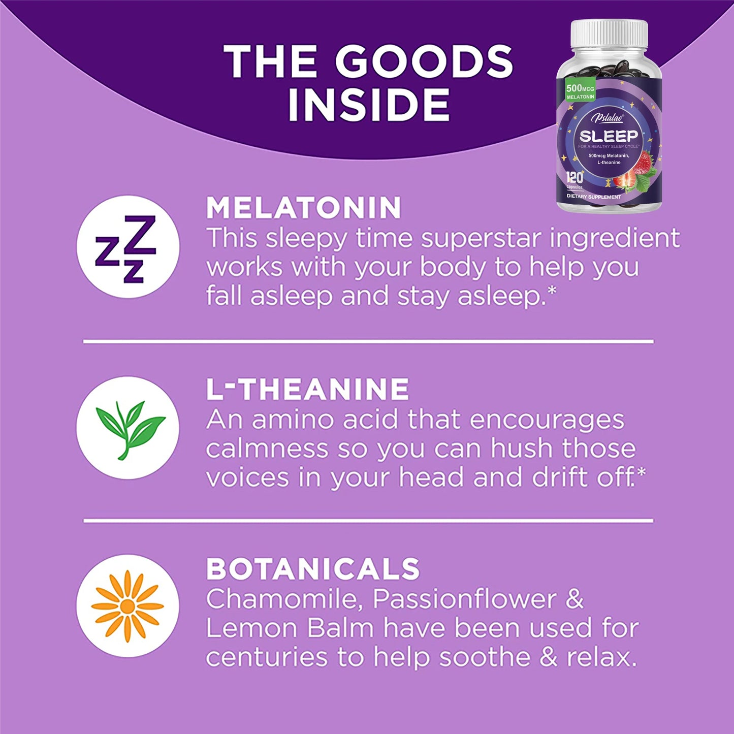 Sleep Aid Capsules – Stress Relief & Sleep Support