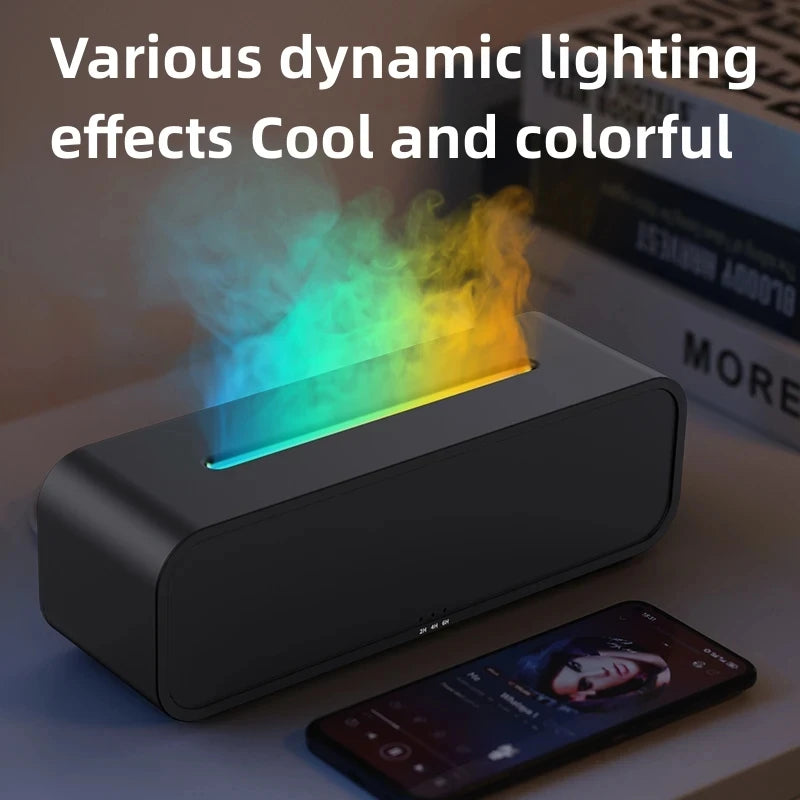 Simulated Flame Aromatherapy Humidifier with Remote