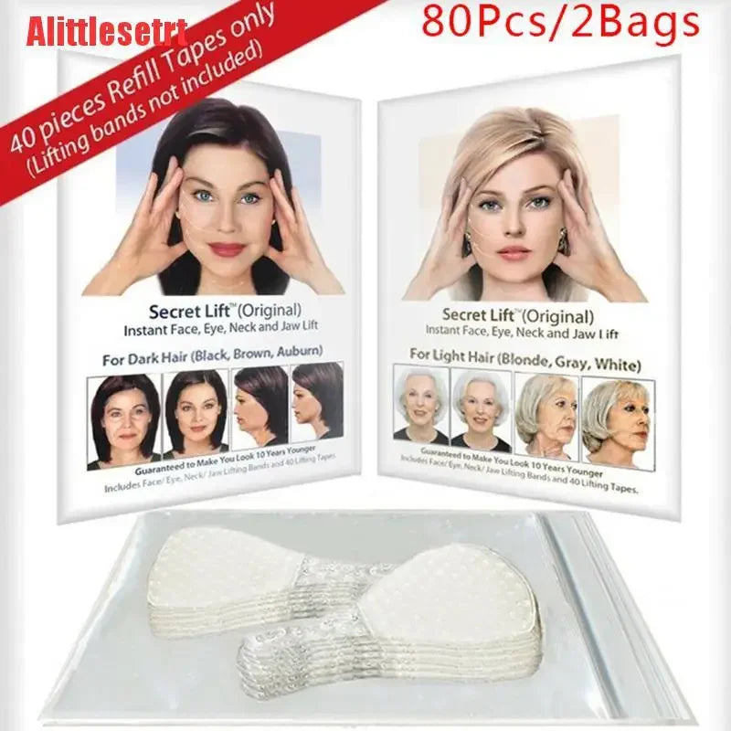 40Pcs Invisible Facial Lifting Stickers Set