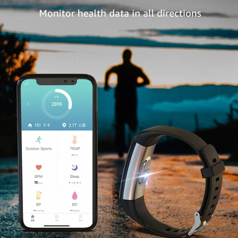 Unisex Sports Wristband with Health Monitoring