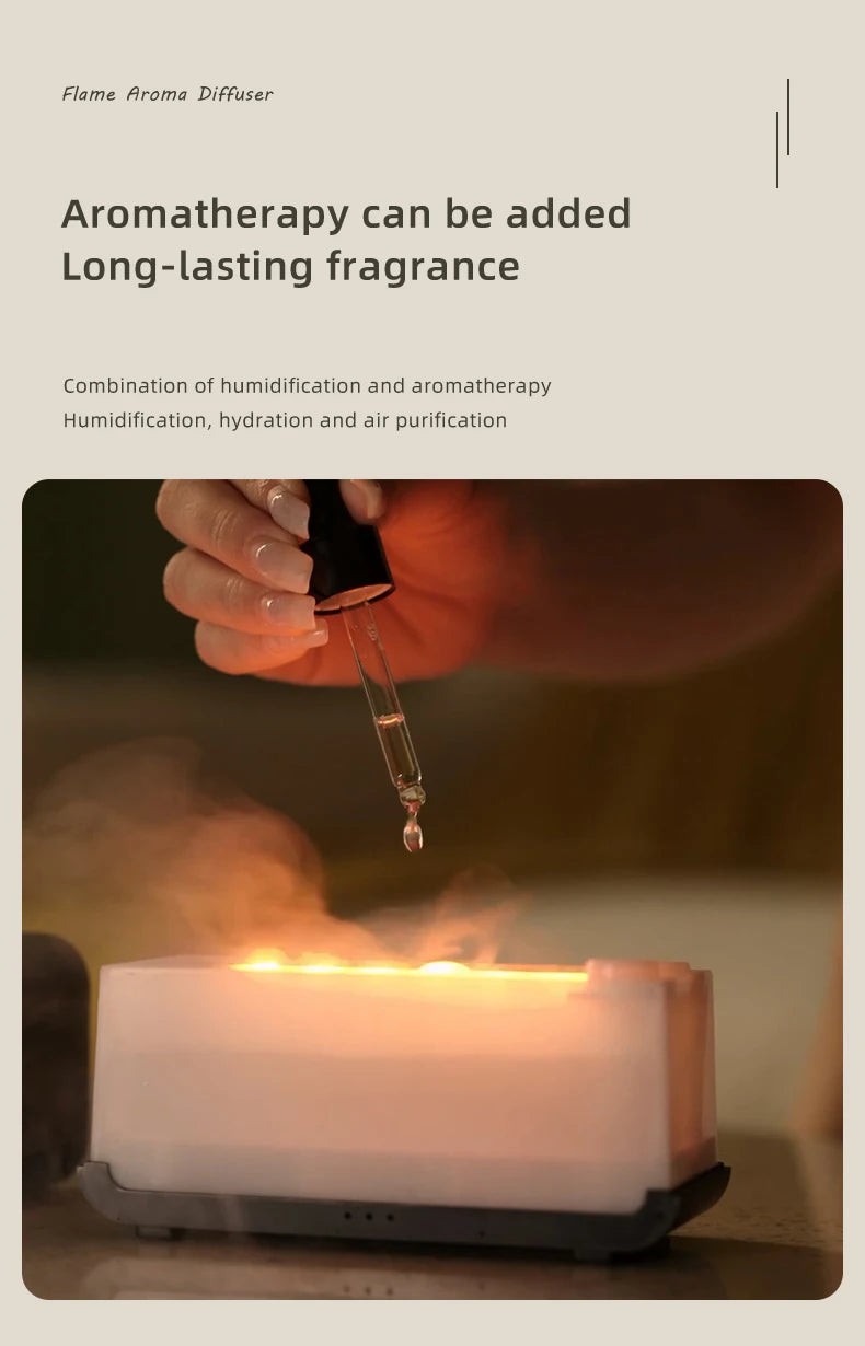 Mini Flame Aromatherapy Humidifier Diffuser