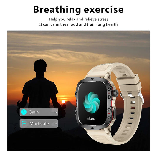 1.96" Touchscreen Outdoor Smartwatch with AI Voice
