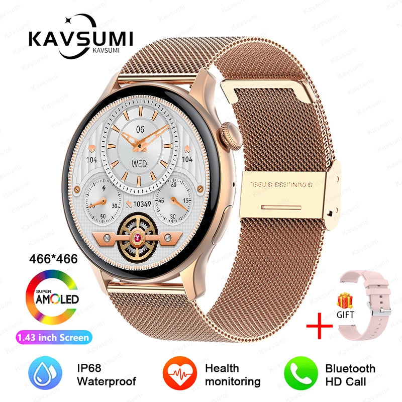 2024 NFC Smartwatch for Women with GPS & Health Monitoring