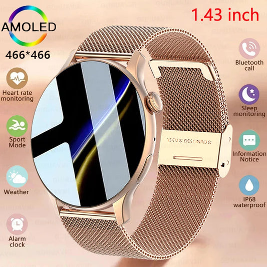 2024 NFC Smartwatch for Women with GPS & Health Monitoring