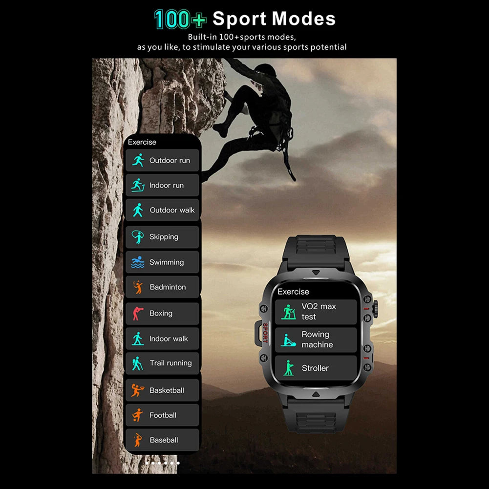 1.96" Touchscreen Outdoor Smartwatch with AI Voice