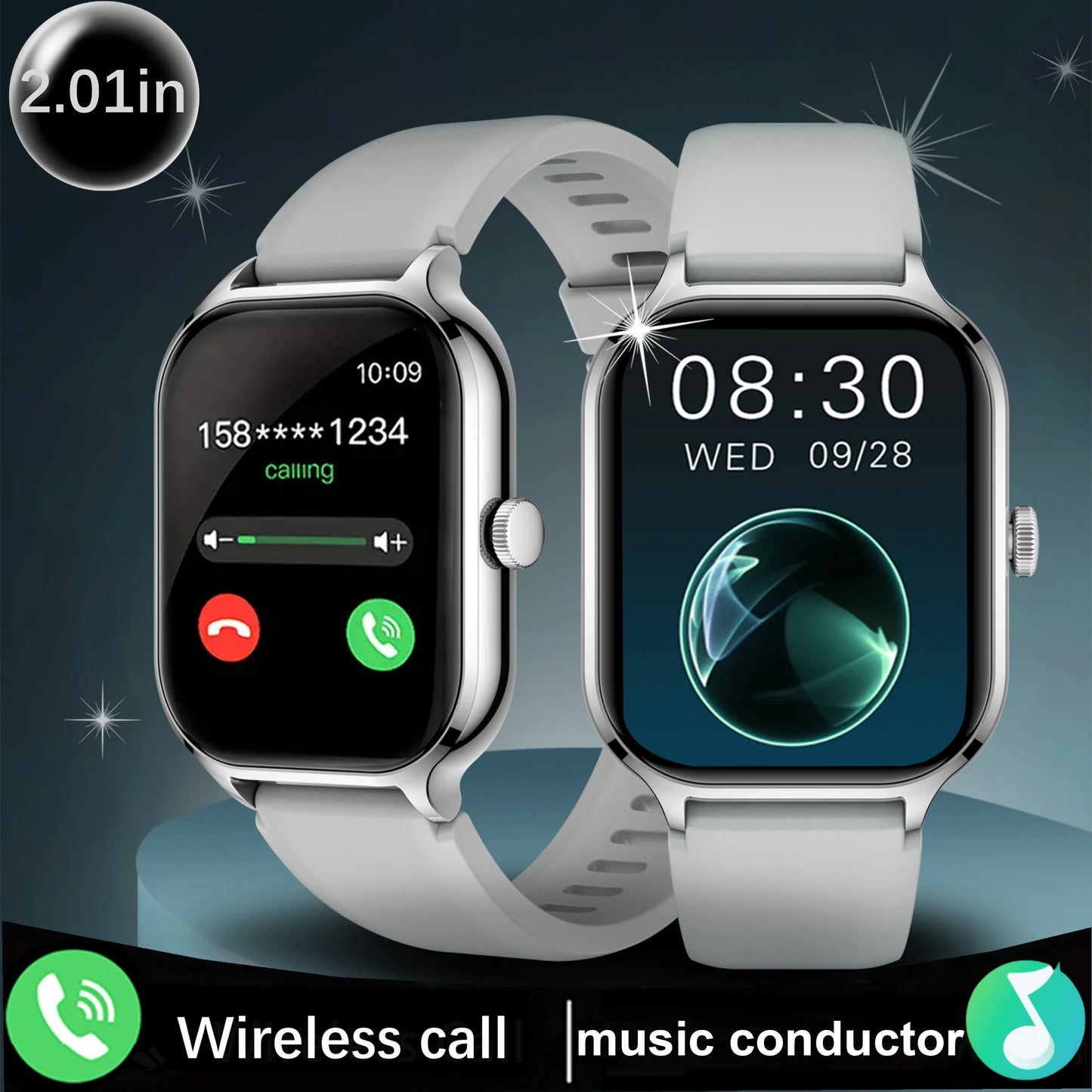 Wireless Calling Smartwatch with Multi-Sport & App Reminders