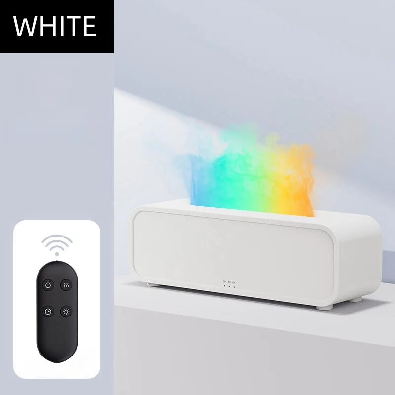 Simulated Flame Aromatherapy Humidifier with Remote