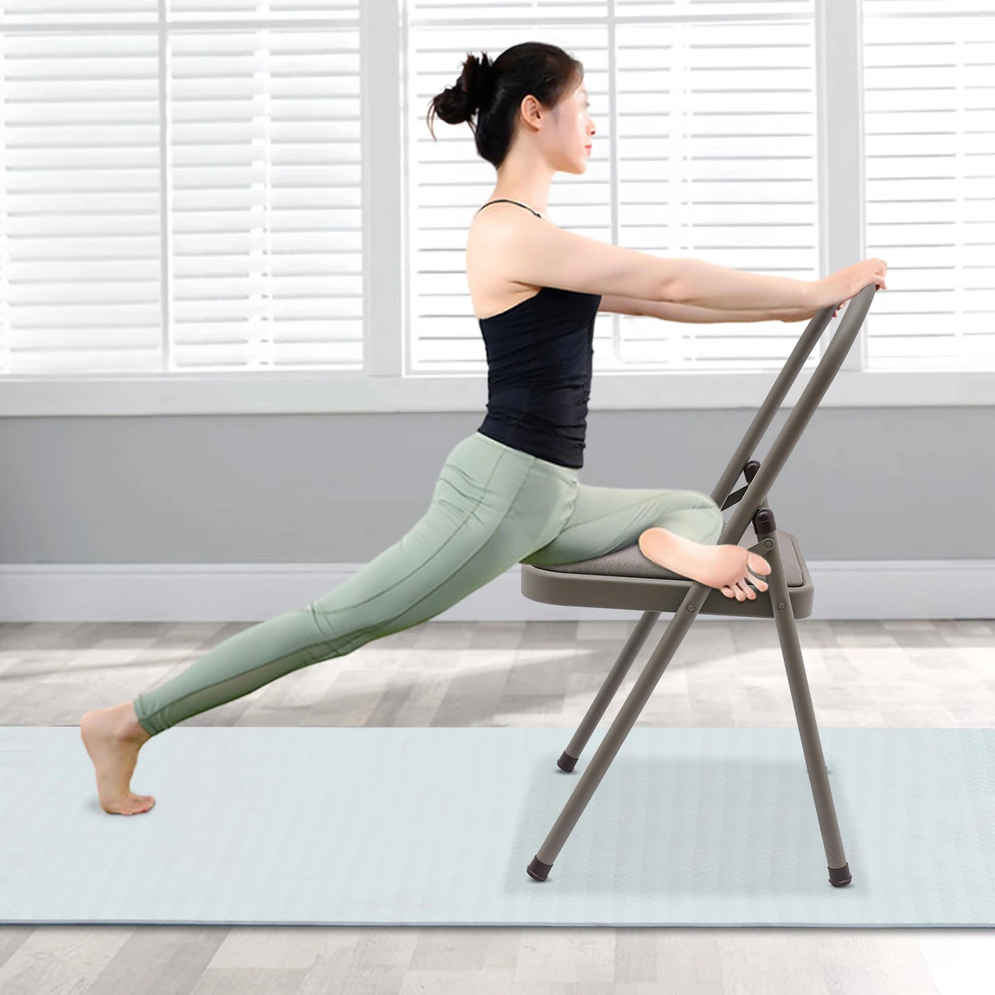 Foldable Yoga Chair with Lumbar Support