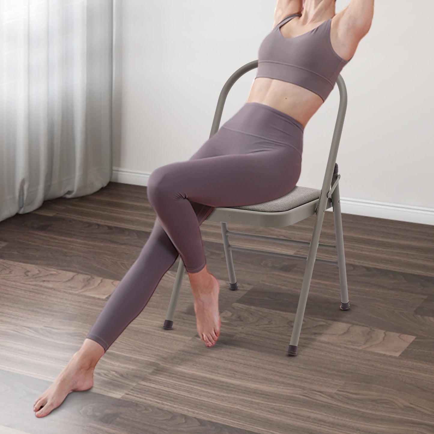 Foldable Yoga Chair with Lumbar Support