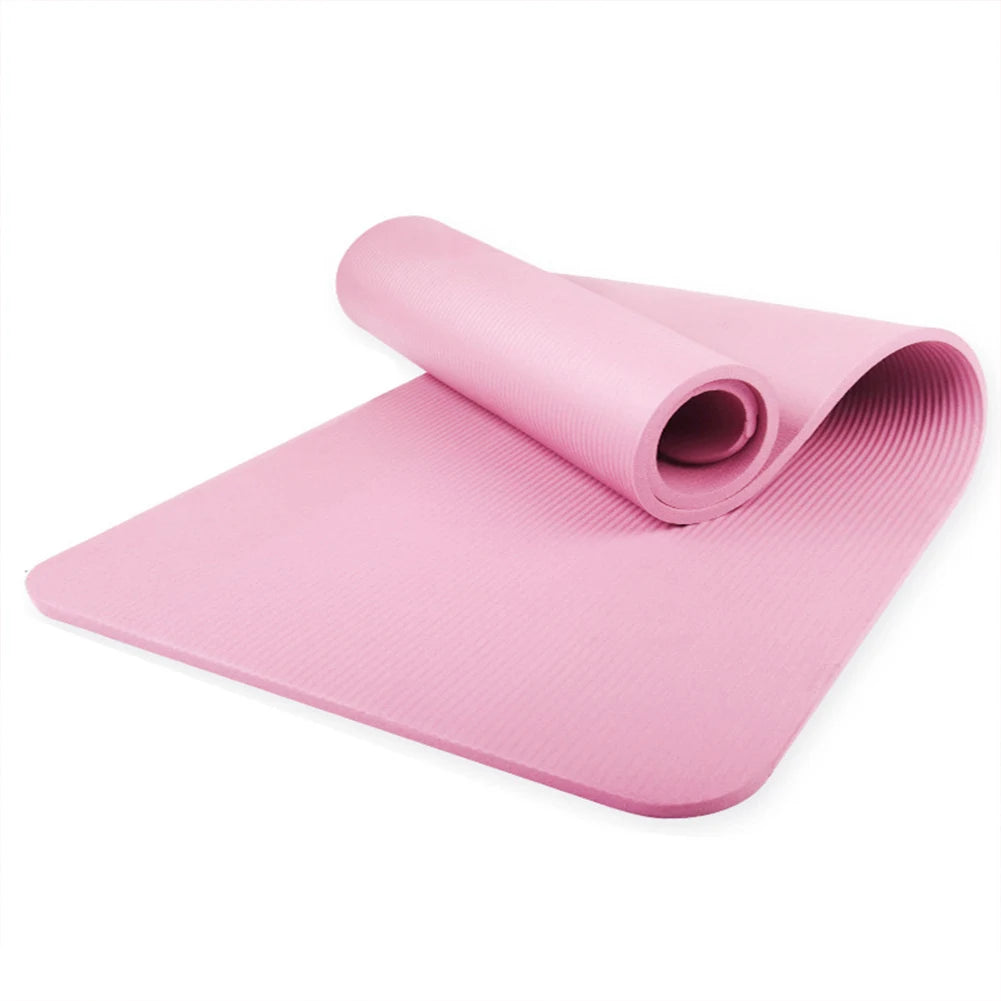 10mm Thick Non-Slip Yoga & Pilates Exercise Mat