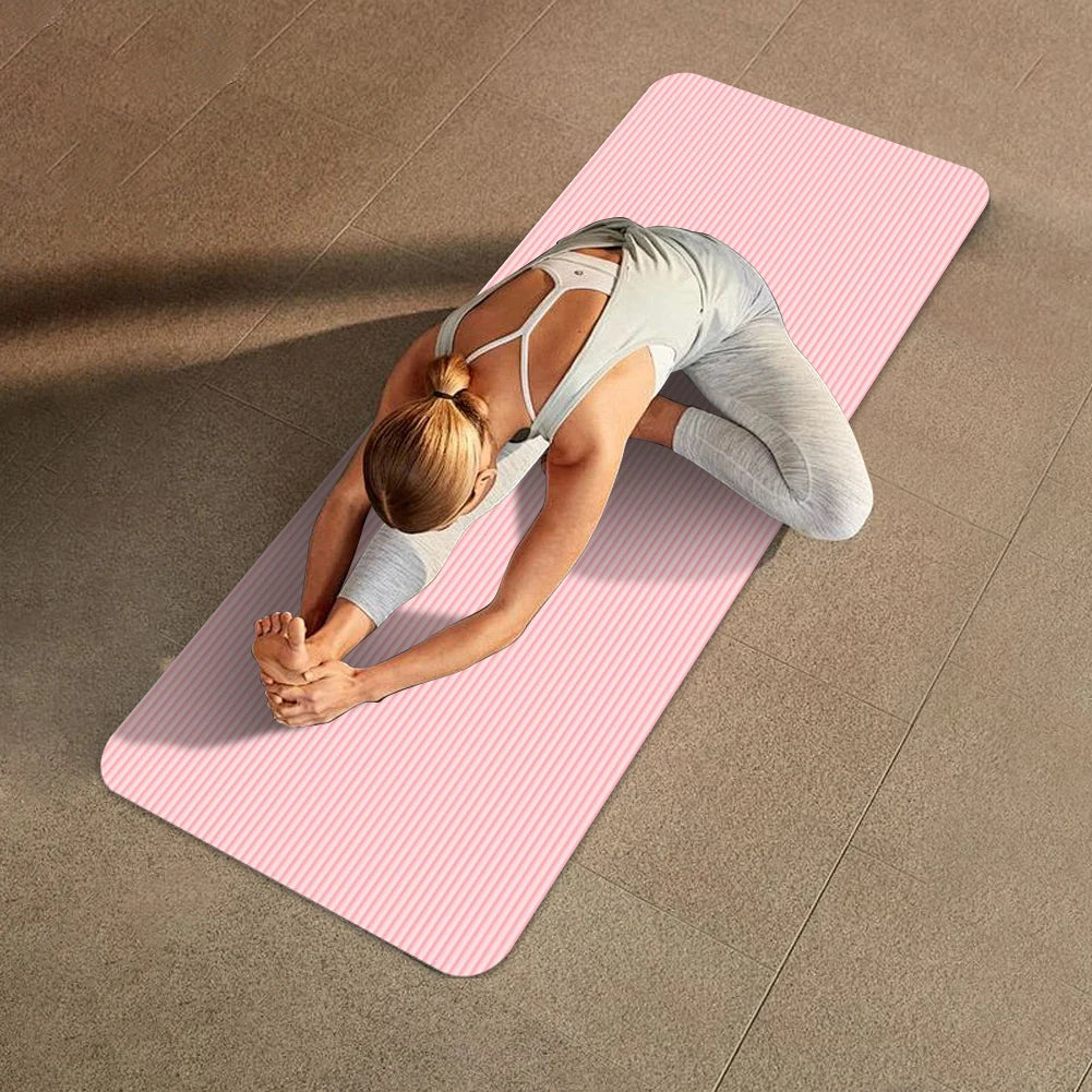 10mm Thick Non-Slip Yoga & Pilates Exercise Mat