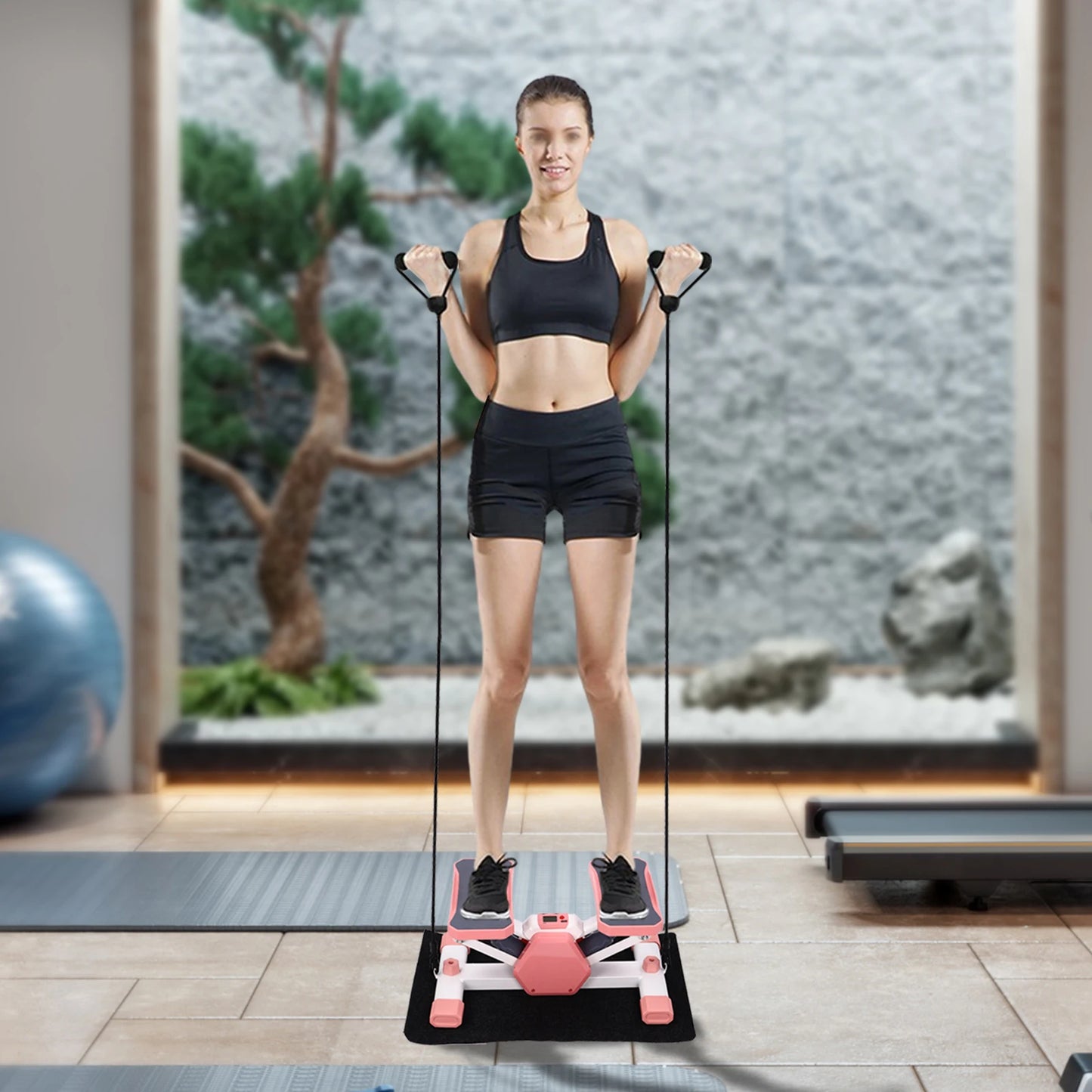 Mini Stepper for Home Workout – Compact Exercise Equipment in Pink