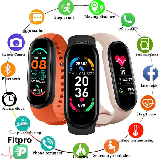 M6 Waterproof Smart Fitness Watch