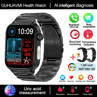 2025 Smartwatch with ECG, PPG & Health Monitoring