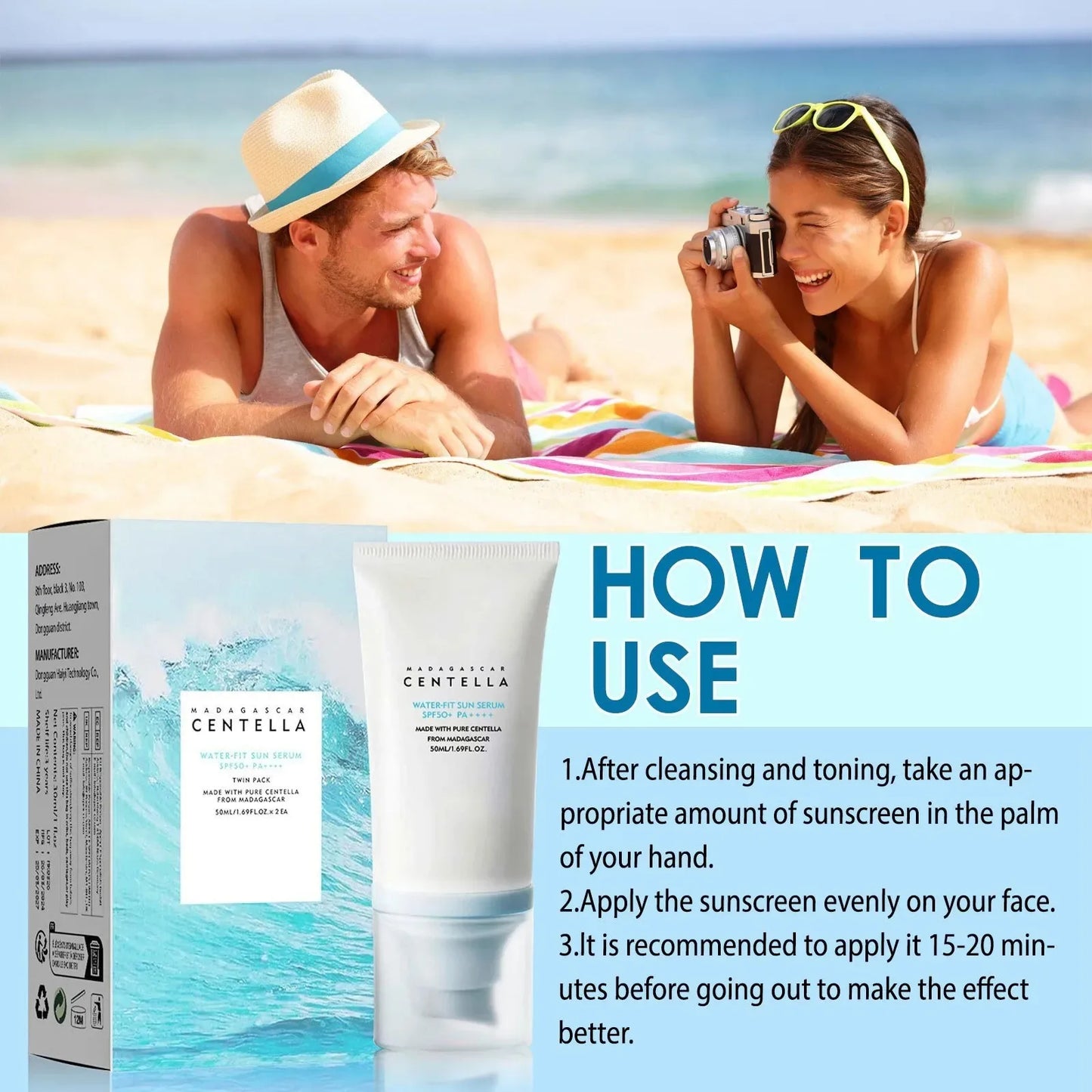 Original 50 Facial Sunscreen with Centella