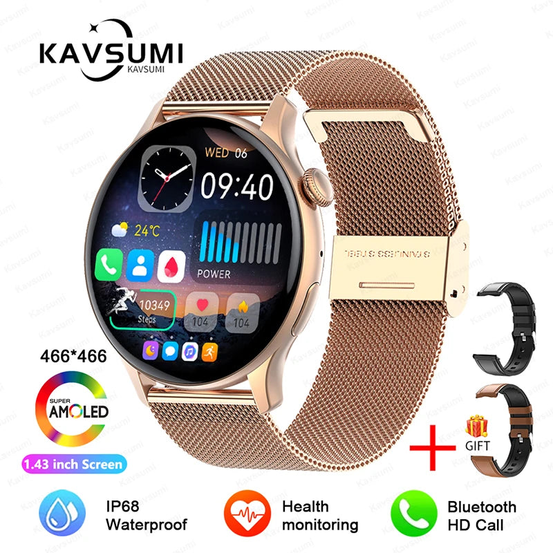 2024 NFC Smartwatch for Women with GPS & Health Monitoring