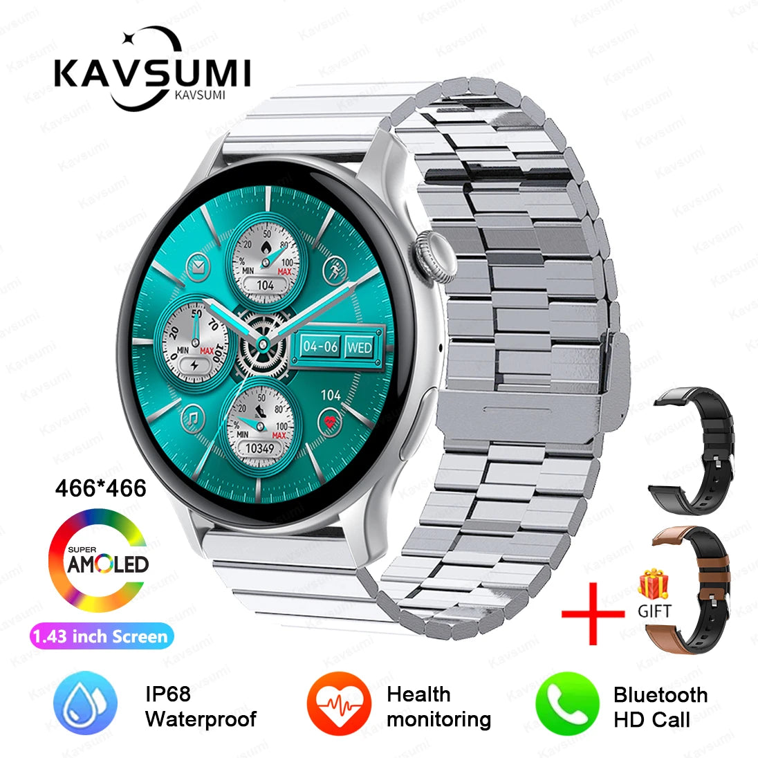 2024 NFC Smartwatch for Women with GPS & Health Monitoring