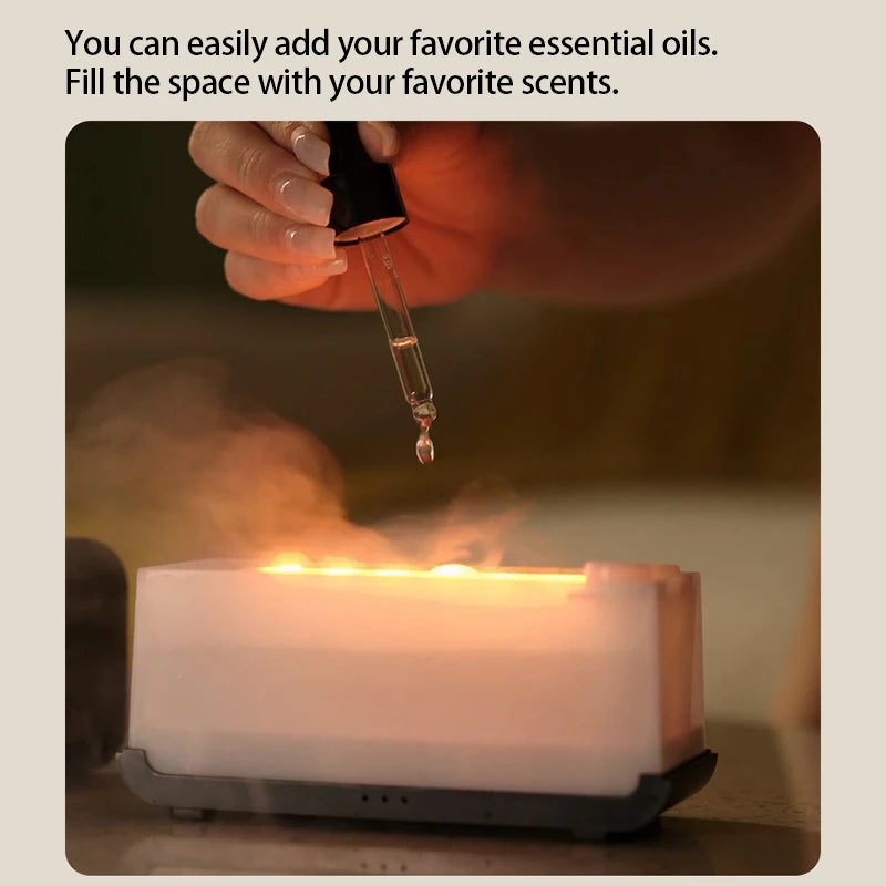 Mini Flame Aromatherapy Humidifier Diffuser