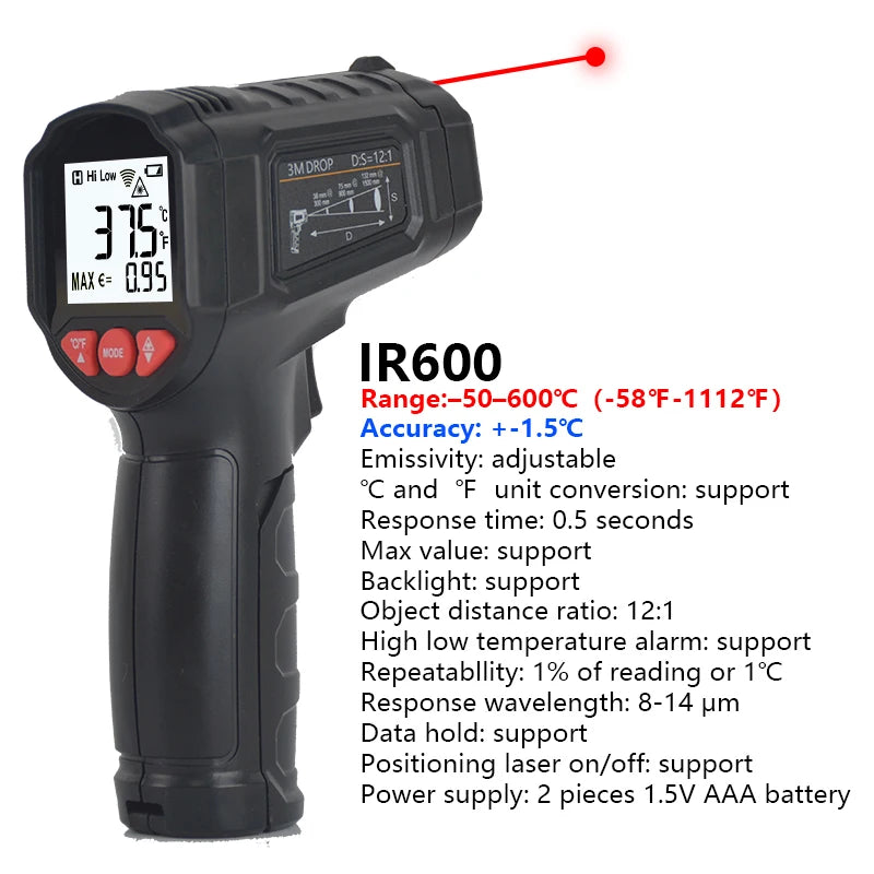 Mestek Digital Infrared Thermometer -50 to 800°C