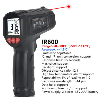 Mestek Digital Infrared Thermometer -50 to 800°C