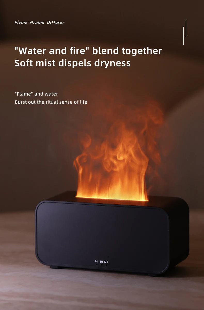 Mini Flame Aromatherapy Humidifier Diffuser