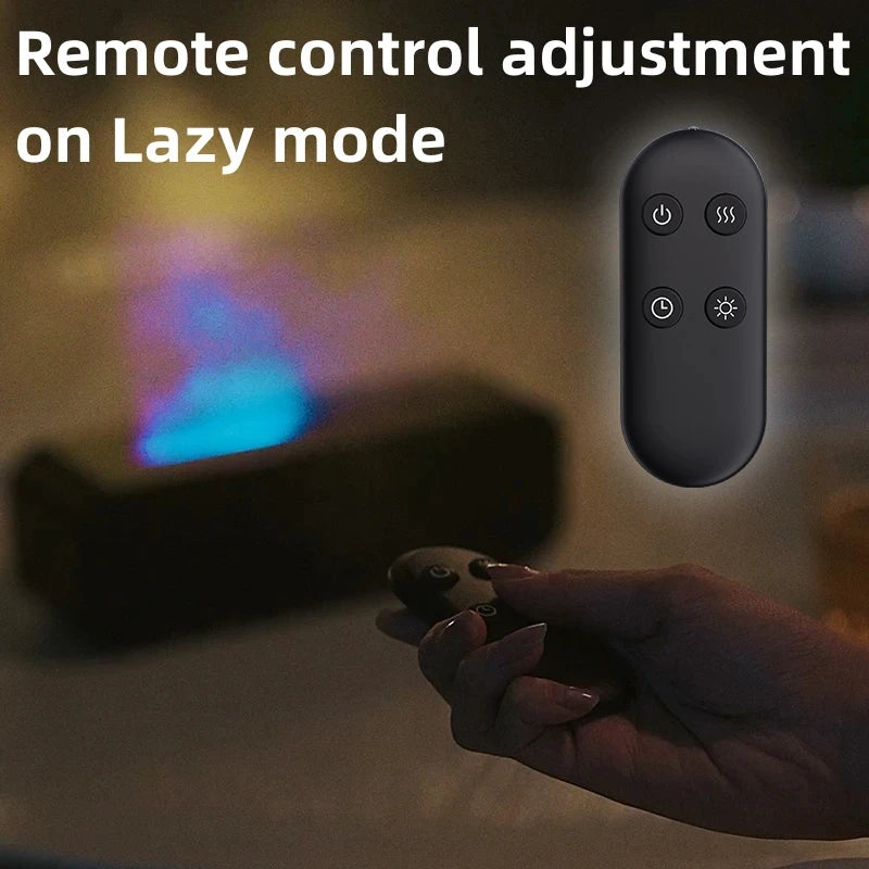 Simulated Flame Aromatherapy Humidifier with Remote