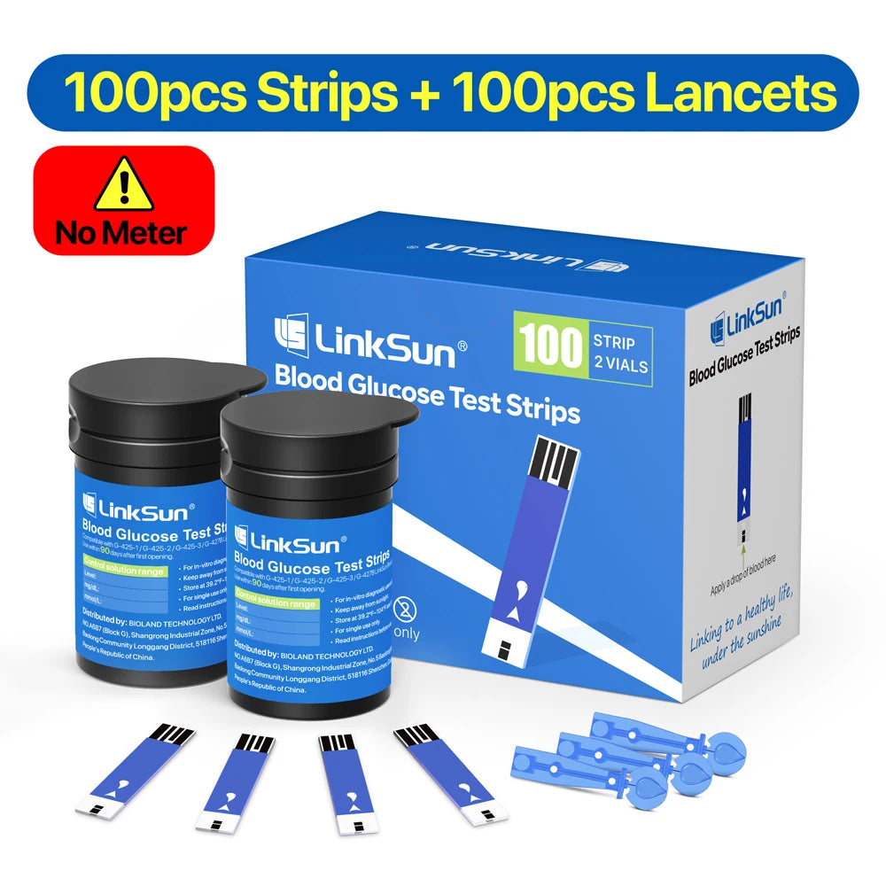 LinkSun G-425-3 No-Code Blood Glucose Meter Kit