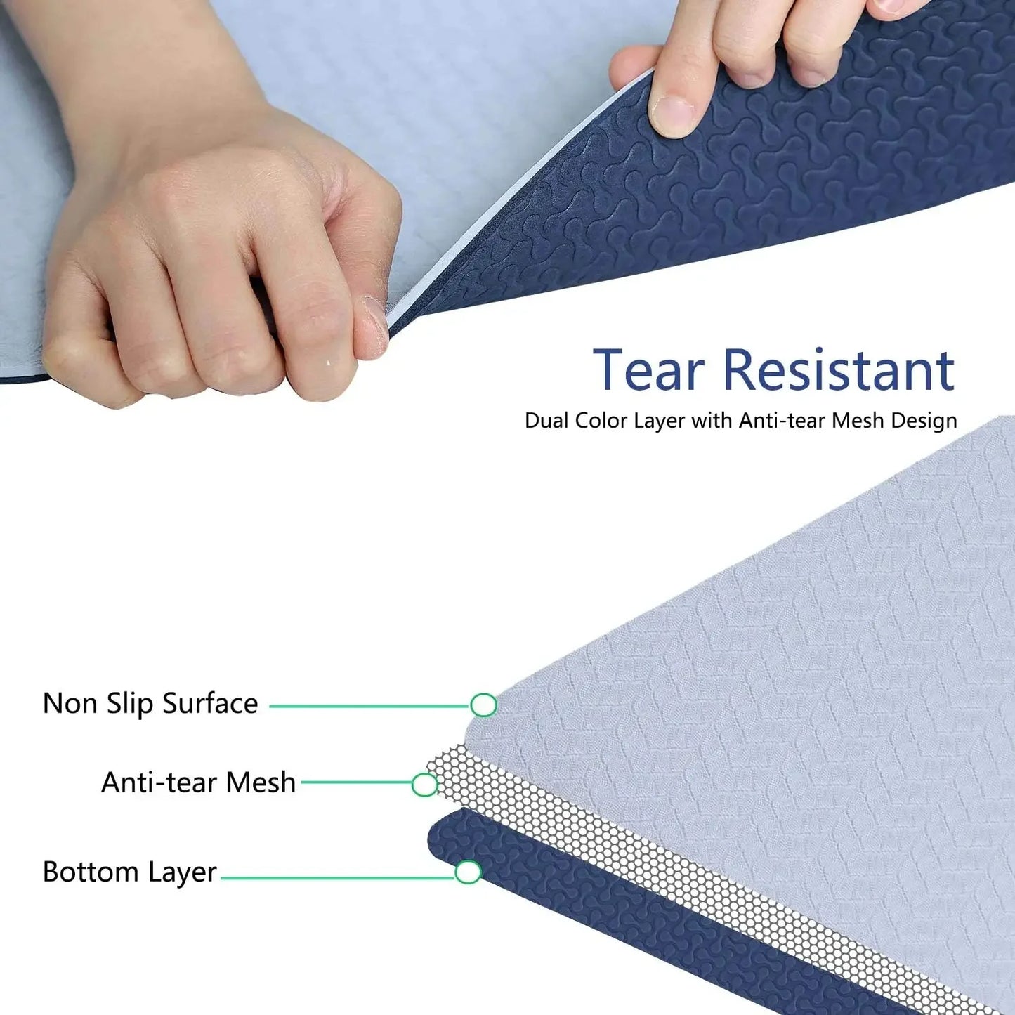 Eco-Friendly Non-Slip Yoga Mat – Thick Anti-Tear Pilates & Workout Mat