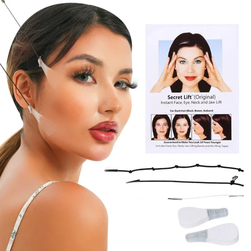 40Pcs Invisible Facial Lifting Stickers Set