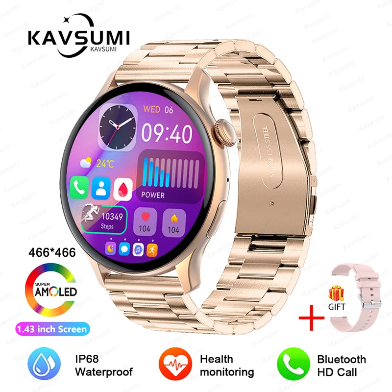 2024 NFC Smartwatch for Women with GPS & Health Monitoring