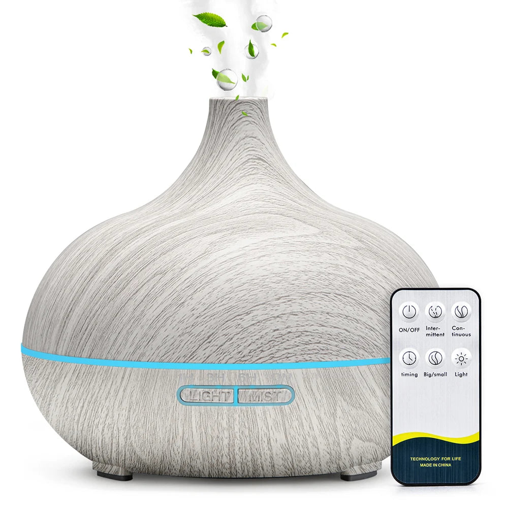 500ml Wood Grain Ultrasonic Essential Oil Diffuser