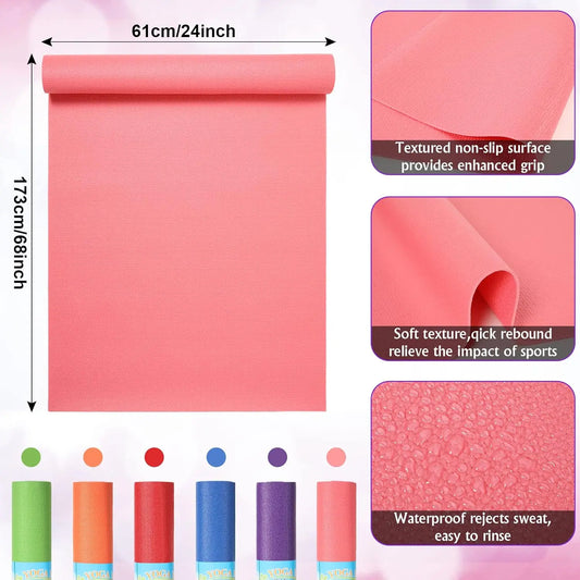 Lightweight Colorful Exercise Mat for Yoga & Fitness
