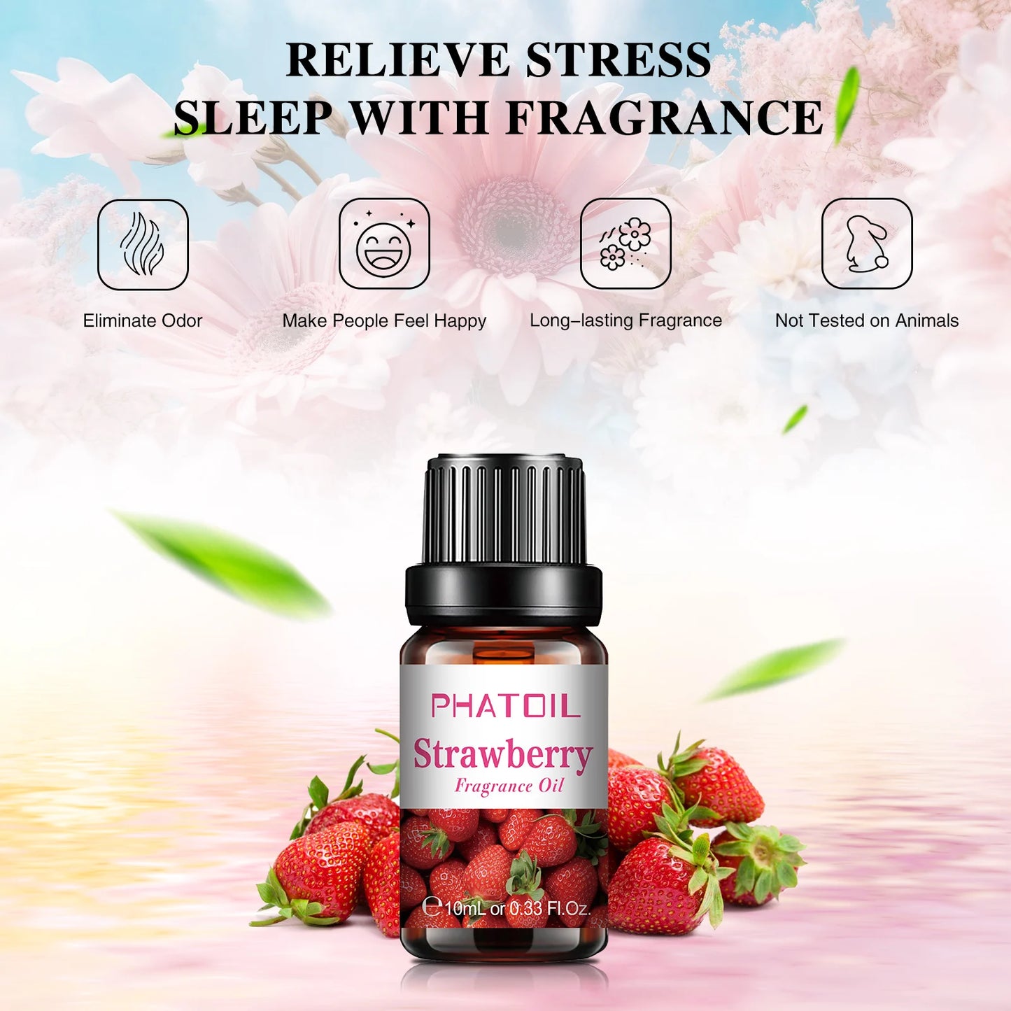 PHATOIL 10ml Fruit Fragrance Oils – 7 Scents for DIY & Aromatherapy