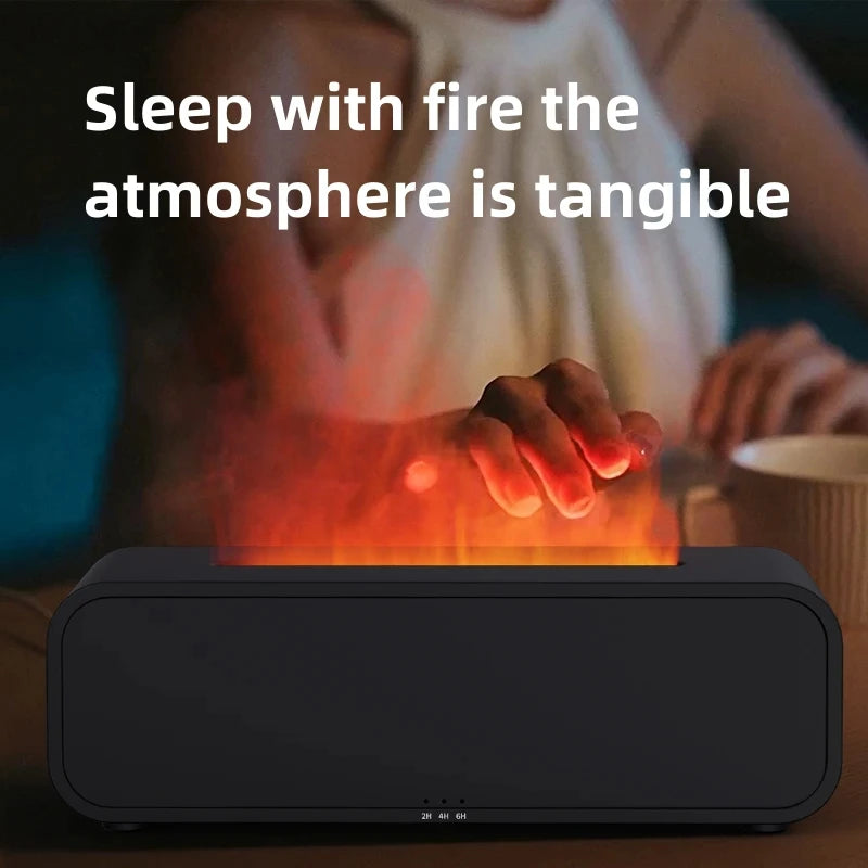 Simulated Flame Aromatherapy Humidifier with Remote