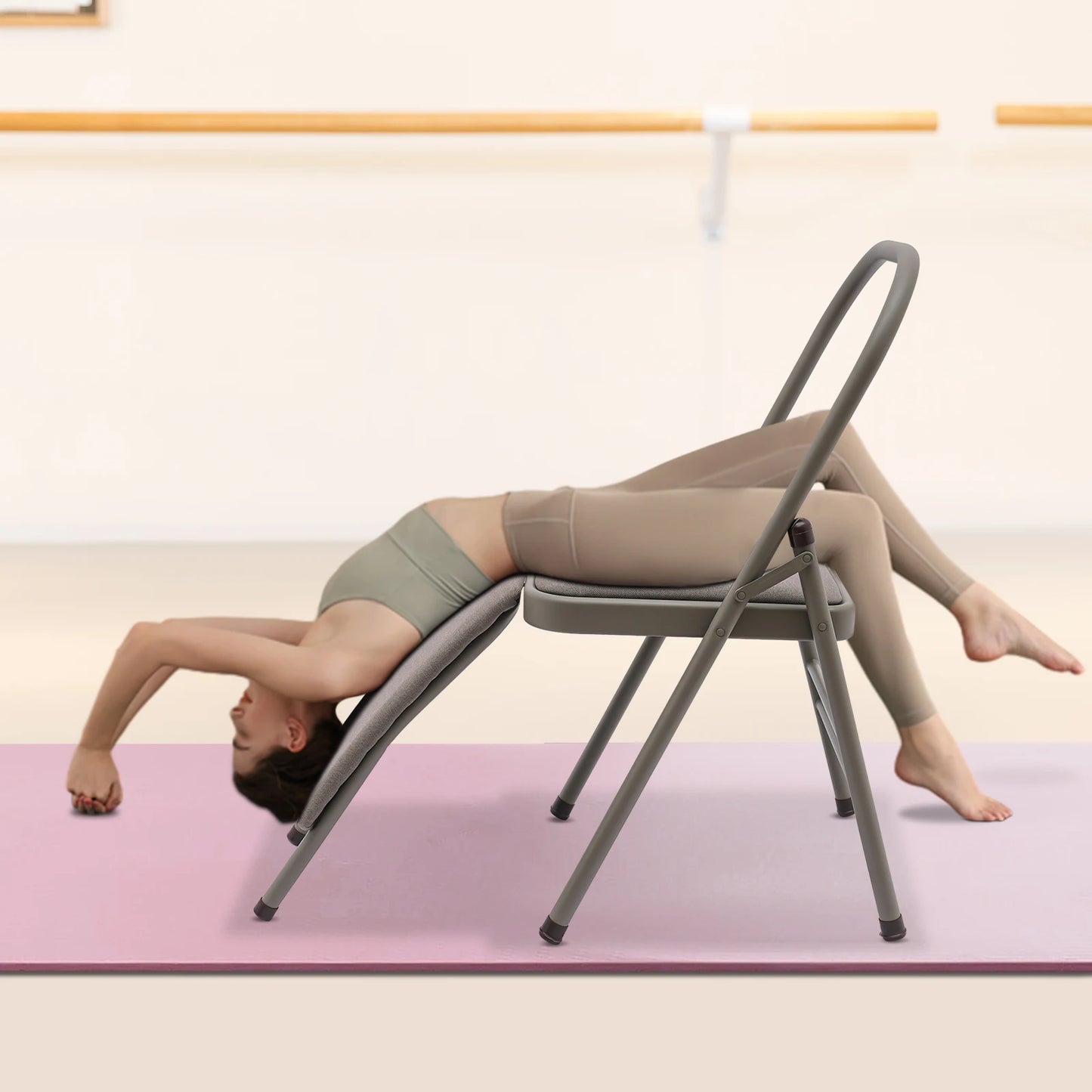 Foldable Yoga Chair with Lumbar Support