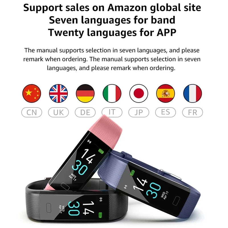 Unisex Sports Wristband with Health Monitoring