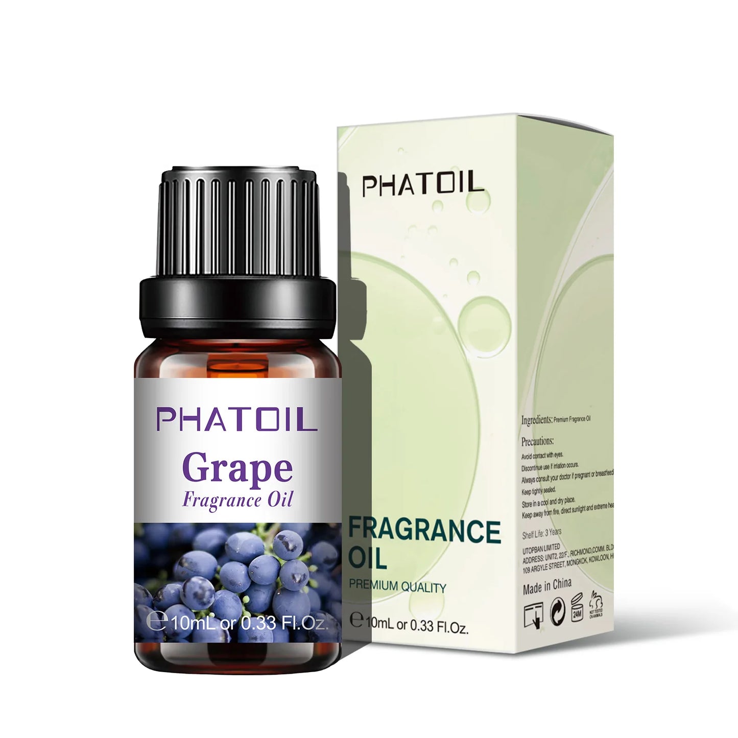 PHATOIL 10ml Fruit Fragrance Oils – 7 Scents for DIY & Aromatherapy