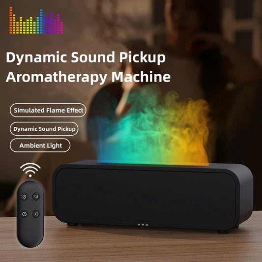 Simulated Flame Aromatherapy Humidifier with Remote
