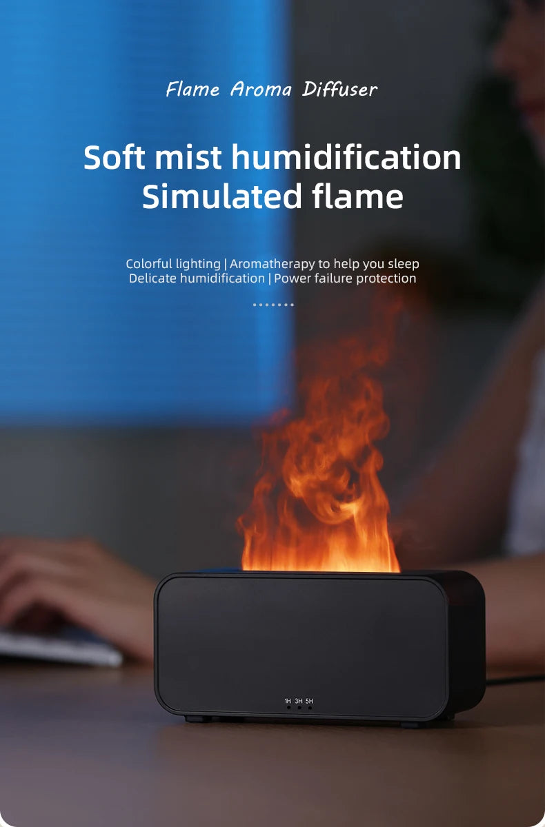 Mini Flame Aromatherapy Humidifier Diffuser