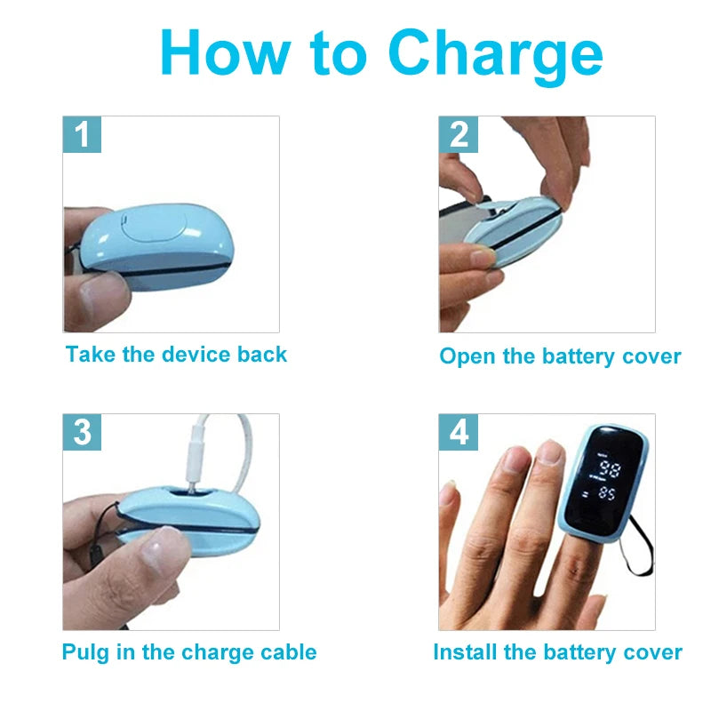 Rechargeable Finger Pulse Oximeter SpO2 & Heart Rate Monitor