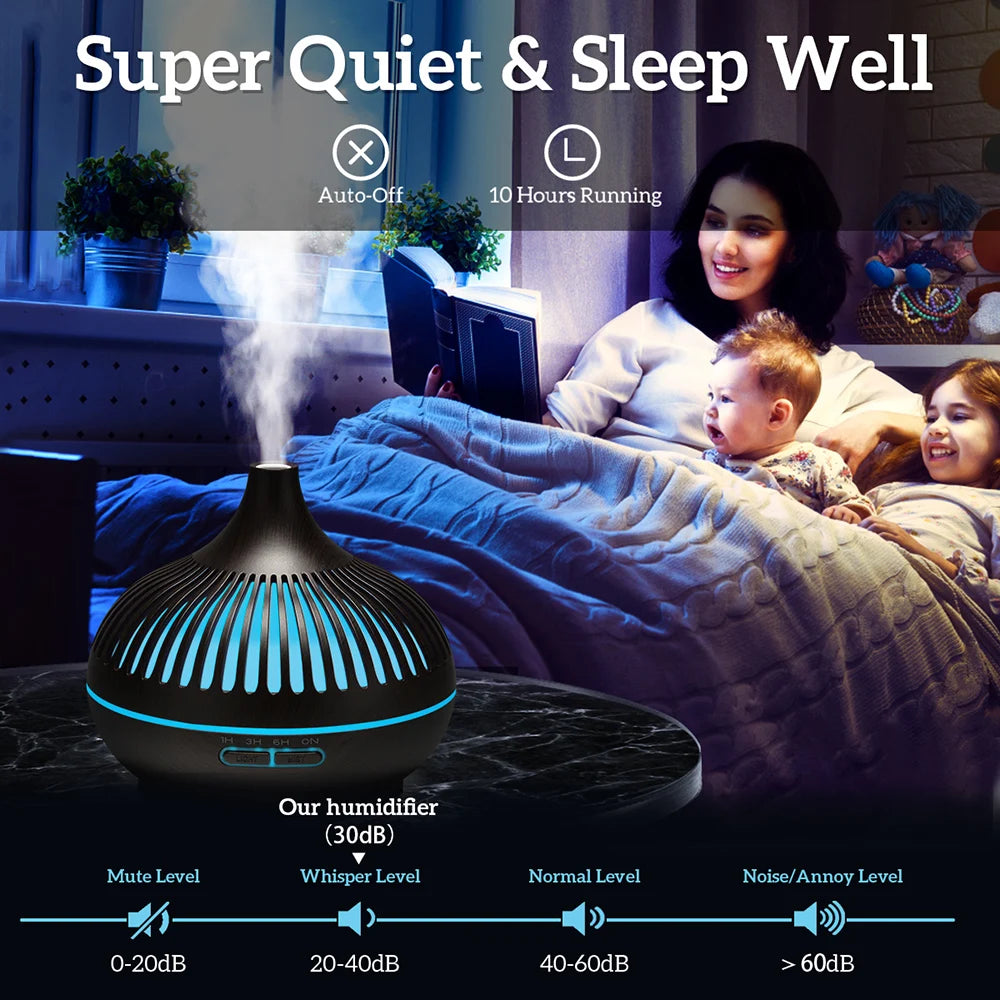 500ml Wood Grain Ultrasonic Essential Oil Diffuser