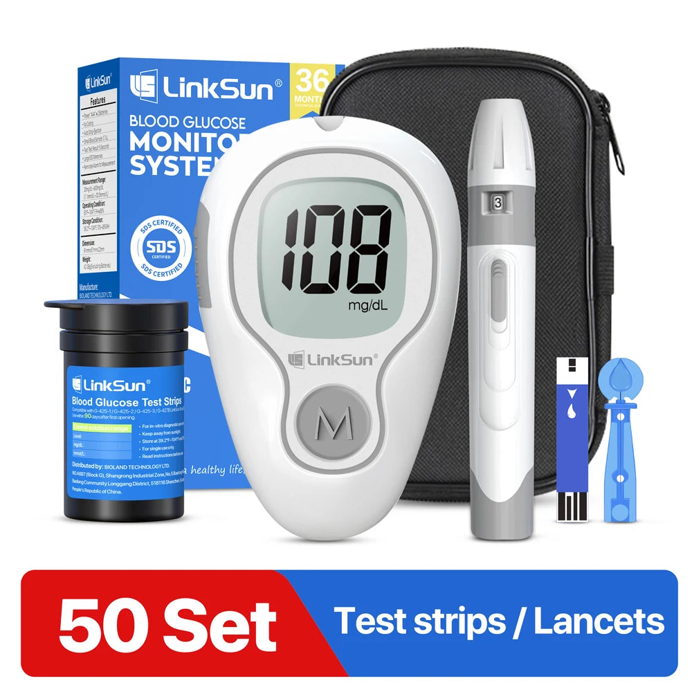 LinkSun G-425-3 No-Code Blood Glucose Meter Kit
