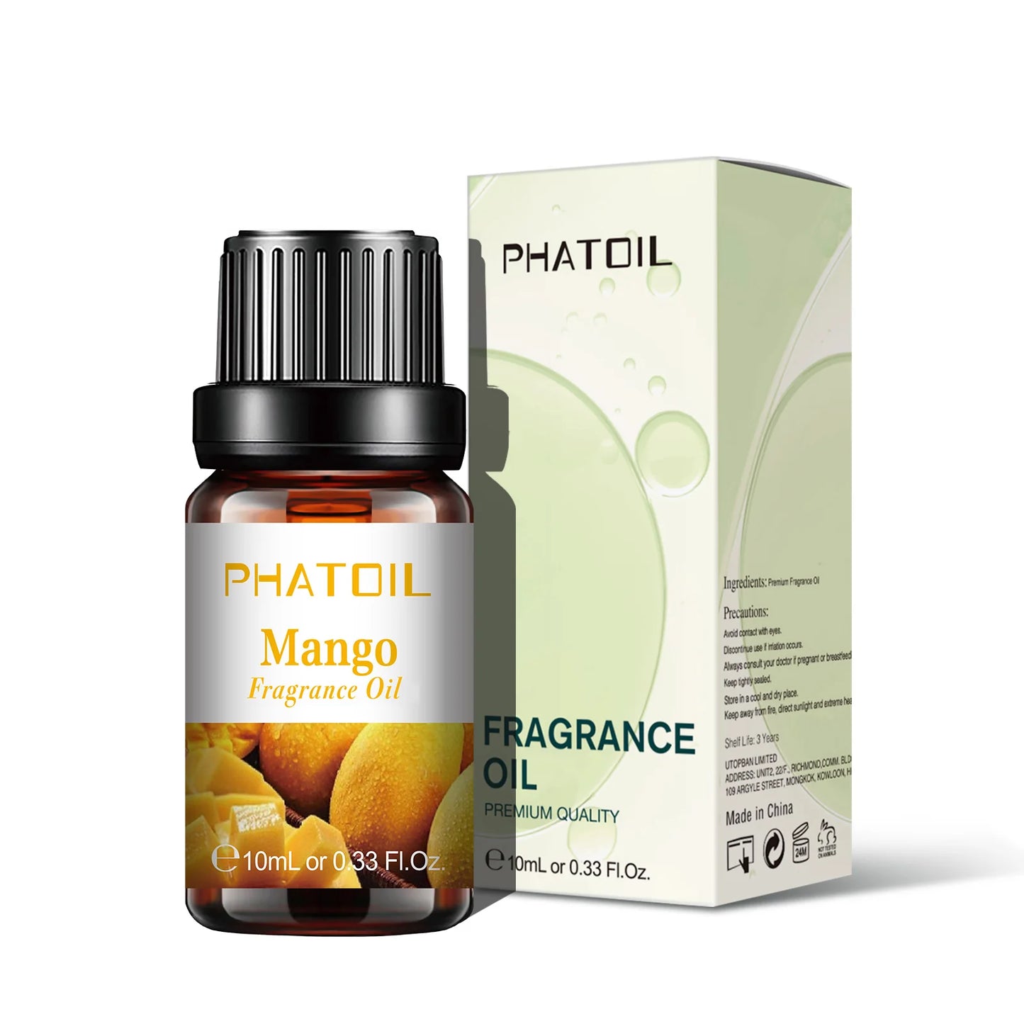 PHATOIL 10ml Fruit Fragrance Oils – 7 Scents for DIY & Aromatherapy
