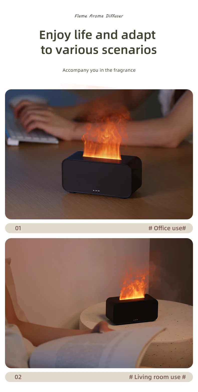 Mini Flame Aromatherapy Humidifier Diffuser