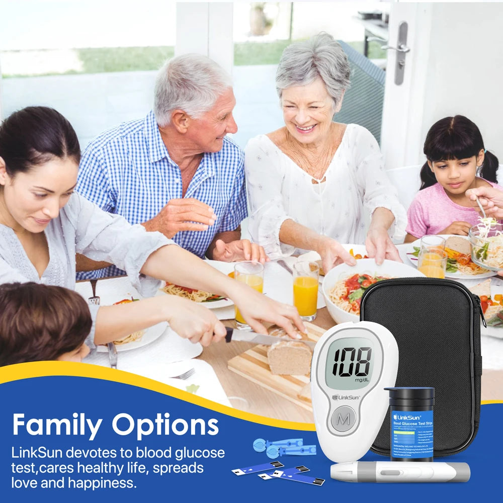 LinkSun G-425-3 No-Code Blood Glucose Meter Kit