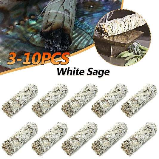 3–10PC Sage Smudge Sticks for Home Cleansing